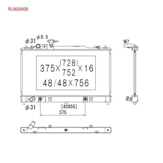 Радиатор - (lfh415200b, lfh415200a, lfh115200b) KOYORAD PL062645R