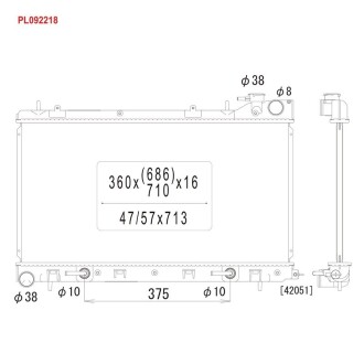 Радиатор охлаждения SUBARU FORESTER AT - (45111SA010, 45119SA010, 45111SA011) KOYORAD PL092218