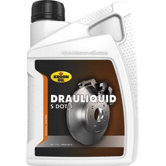 Рідина гальмівна Drauliquid-S DOT 4, 1л - KROON OIL 04206