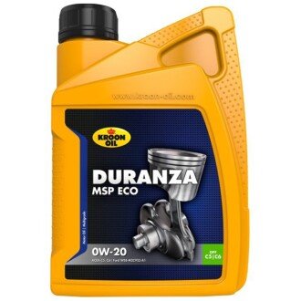 Моторна олива Duranza MSP Eco 0W-20, 1 л - KROON OIL 37125