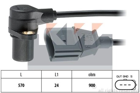 Датчик р/вала, к/вала (аналог EPS 1.953.172/Facet 9.0172) - (06A906433C, 06A906445) KW 453 172