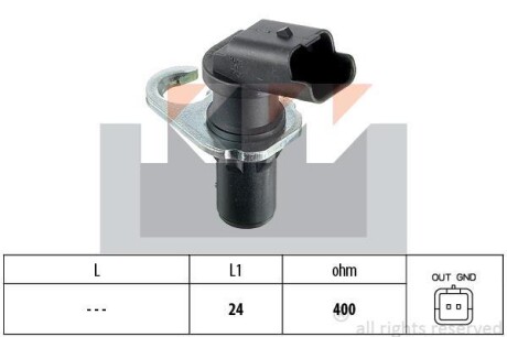 Датчик р/вала, к/вала (аналог EPS 1.953.258/Facet 9.0258) - (19209C, 9635732980) KW 453 258