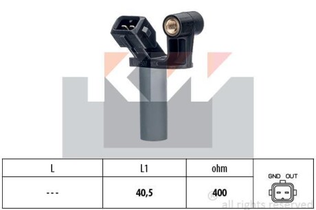 Датчик р/вала, к/вала (аналог EPS 1.953.307/Facet 9.0307) - (lr004396, k9662221580, jd61138) KW 453 307