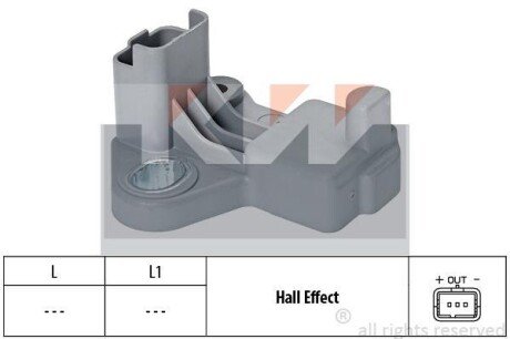 Датчик р/вала, к/вала (аналог EPS 1.953.602/Facet 9.0602) - KW 453 602