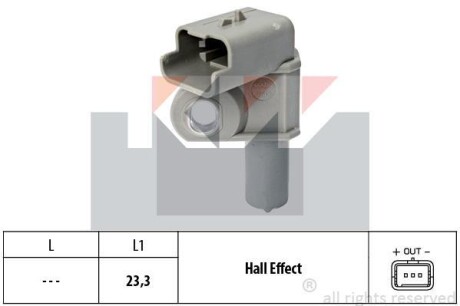 Датчик р/вала, к/вала (аналог EPS 1.953.632/Facet 9.0632) - (1920QN, 1920FY, 19207V) KW 453 632