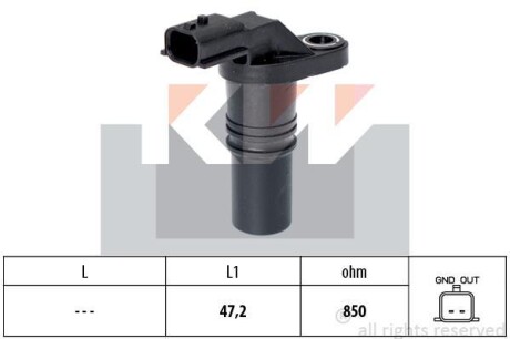 Датчик р/вала, к/вала (аналог EPS 1.953.645/Facet 9.0645) - (k6000620887, 95530087, 8200885209) KW 453 645