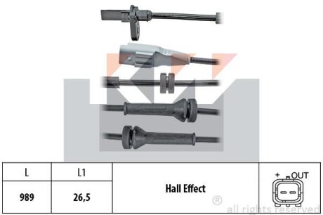 Датчик ABS (аналог EPS 1.960.096/Facet 21.0096) - KW 460 096