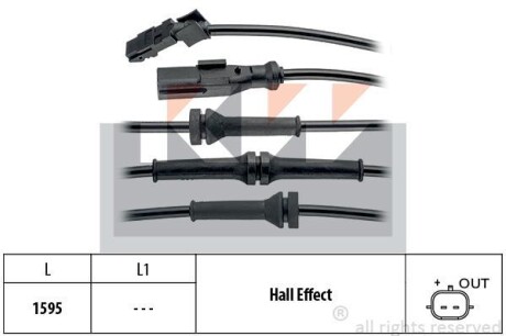 Датчик ABS (аналог EPS 1.960.145/Facet 21.0145) - (479502046R, 8200441404, A4159053000) KW 460 145