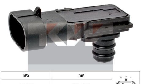 Датчик тиску повітря(вакуума) (аналог EPS 1.993.023/Facet 10.3023) - KW 493 023