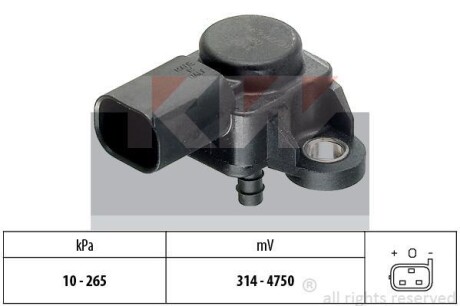 Датчик тиску повітря(вакуума) (аналог EPS 1.993.102/Facet 10.3102) - (mn960418, mb16244349, mn960275) KW 493 102