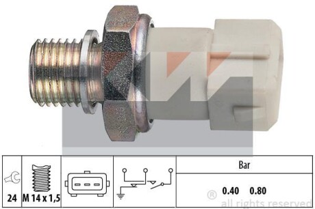 Датчик тиску масла (аналог EPS 1.800.070/Facet 7.0070) - KW 500 070