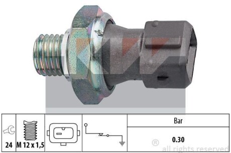 Датчик тиску масла (аналог EPS 1.800.071/Facet 7.0071) - KW 500 071