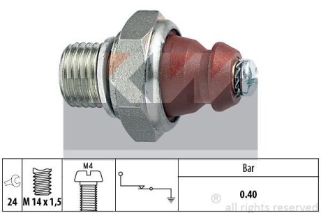 Датчик тиску масла (аналог EPS 1.800.074/Facet 7.0074) - KW 500 074
