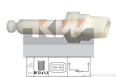 Датчик педалі гальм/зчеплення (аналог EPS 1.810.015/Facet 7.1015) - KW 510 015