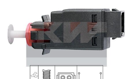 Датчик педалі гальм/зчеплення (аналог EPS 1.810.058/Facet 7.1058) - KW 510 058