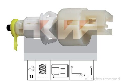Датчик педалі гальм/зчеплення (аналог EPS 1.810.108/Facet 7.1108) - KW 510 108