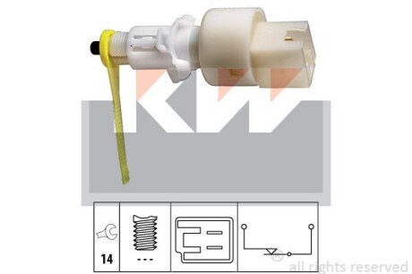 Датчик педалі гальм/зчеплення (аналог EPS 1.810.153/Facet 7.1153) - KW 510 153