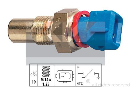 Датчик температури охолодж. рідини/масла/топлива (аналог EPS 1.830.113/Facet 7.3113) - KW 530 113