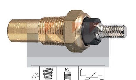 Датчик температури охолодж. рідини/масла/топлива (аналог EPS 1.830.124/Facet 7.3124) - KW 530 124