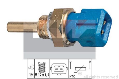 Датчик температури охолодж. рідини/масла/топлива (аналог EPS 1.830.128/Facet 7.3128) - KW 530 128