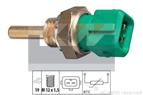 Датчик температури охолодж. рідини/масла/топлива (аналог EPS 1.830.147 /Facet 7.3147) - (1920K9, 9613147080, 96131470) KW 530 147