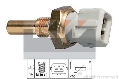 Датчик температури охолодж. рідини/масла/топлива (аналог EPS 1.830.171/Facet 7.3171) - KW 530 171