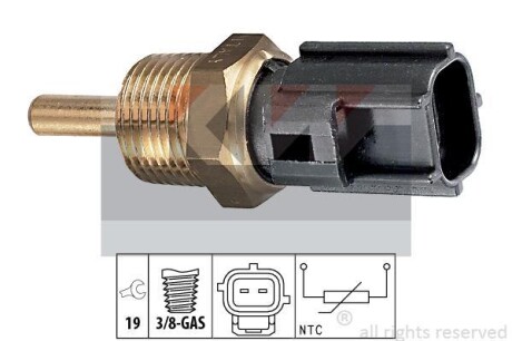 Датчик температури охолодж. рідини/масла/топлива (аналог EPS 1.830.230/Facet 7.3230) - KW 530 230