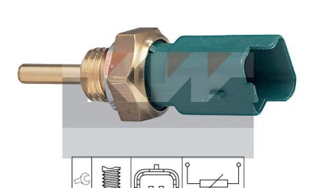 Датчик температури охолодж. рідини/масла/топлива (аналог EPS 1.830.261/Facet 7.3261) - KW 530 261