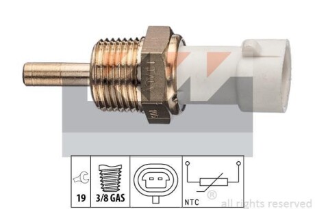 Датчик температури охолодж. рідини/масла/топлива (аналог EPS 1.830.335 /Facet 7.3335) - KW 530 335