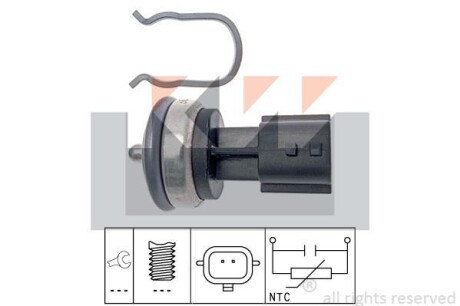 Датчик температури охолодж. рідини/масла/топлива (аналог EPS 1.830.337/Facet 7.3337) - KW 530 337