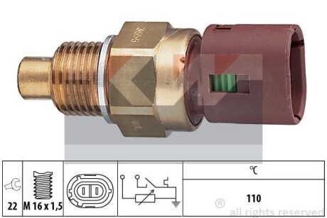 Датчик температури охолодж. рідини/масла/топлива (аналог EPS 1.830.555 /Facet 7.3555) - (4500057, 7700300648, 9160357) KW 530 555