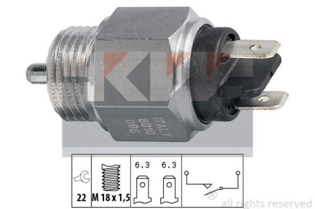 Датчик заднього ходу (аналог EPS 1.860.010/Facet 7.6010) - KW 560 010