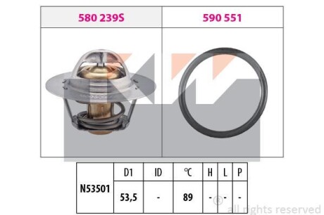 Термостат (аналог EPS 1.880.239/Facet 7.8239) - KW 580 239