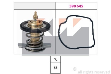 Термостат (аналог EPS 1.880.784/Facet 7.8784) - KW 580 784