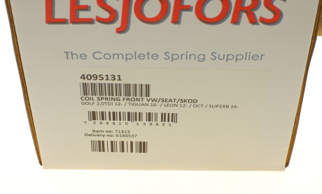 Фото 6 - Пружина підвіски LESJOFORS 4095131