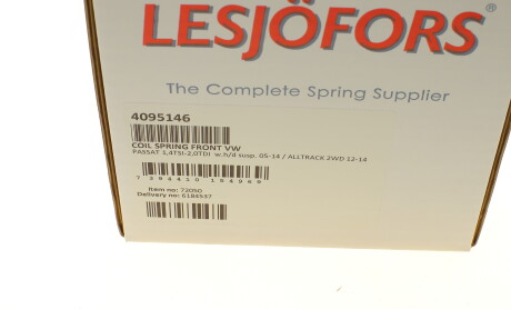 Фото 6 - Пружина підвіски LESJOFORS 4095146