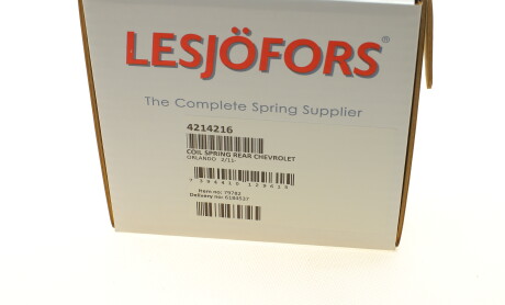 Фото 6 - Пружина підвіски LESJOFORS 4214216