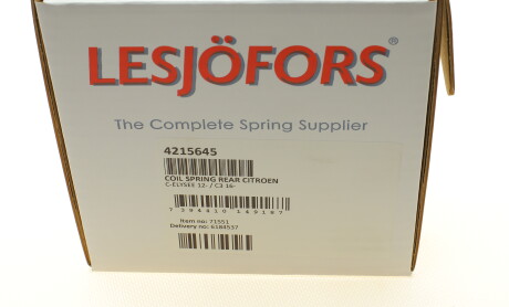 Фото 6 - Пружина подвески LESJOFORS 4215645