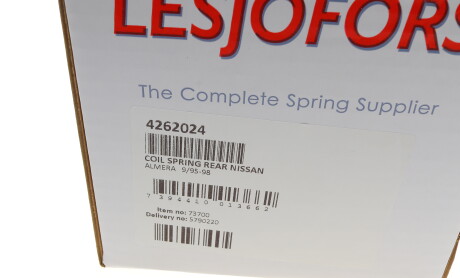 Фото 6 - Пружина підвіски LESJOFORS 4262024