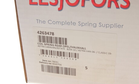 Фото 6 - Пружина підвіски LESJOFORS 4263478