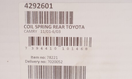 Фото 2 - Пружина підвіски LESJOFORS 4292601