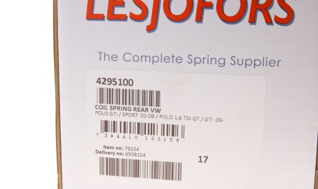 Фото 2 - Пружина підвіски LESJOFORS 4295100