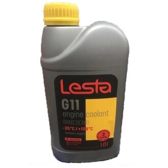 Антифриз G11 Engine Coolant -35°C жовтий, 1л - LESTA L001035G11Y