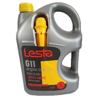 Антифриз G11 Engine Coolant -35°C жовтий, 4л - LESTA L004035G11Y