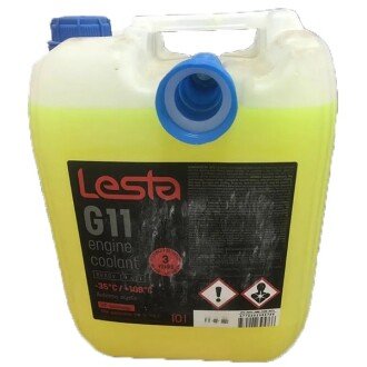 Антифриз G11 Engine Coolant -35°C жовтий, 10л - LESTA L010035G11Y