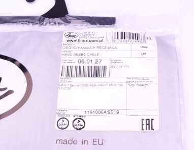 Фото 2 - Трос ручного гальма LINEX 06.01.27
