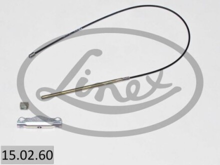 Трос стояночного гальма задн Лів (715мм) FORD TRANSIT 2.0D-2.4D 01.00-05.06 - ((4060870, YC152A793AE)) LINEX 15.02.60