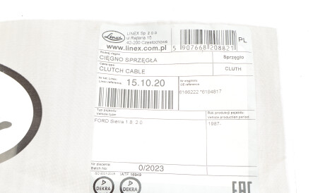 Фото 2 - Тросик зчеплення LINEX 15.10.20 (151020)