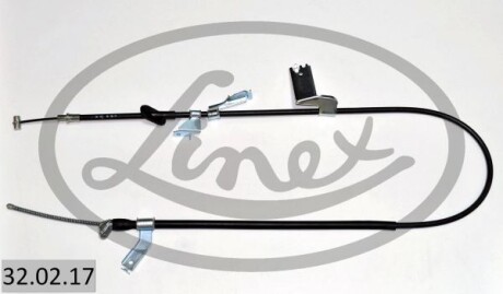 Трос стояночного гальма задн Прав (1600мм/1368мм) OPEL AGILA B SUZUKI SPLASH 1.0-1.3D 01.08- - ((5440151K00, 5440151K01, 93195341, 95516798, 4709863)) LINEX 320217