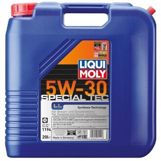 Моторное масло Special Tec LL 5W-30, 20 л - LIQUI MOLY 1194 (фото 1)